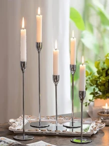 4pcs Straight Candle Holders, European Style Long Stem Candlestick Candles, Home Romantic Candlelight Dinner, Wedding, Birthday, Valentine's Day, Lighting Candles, Gold, Silver, Red, White, Black, Green, Blue, Pink, Purple, Bronze,Room Decor,Gifts Graduation - Straight Shape - View 6