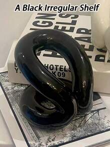 1件北欧风不对称造型化妆品收纳架，优雅牙刷架，时尚化妆品收纳架，潮流桌面置物架，美观的房间装饰，多功能家居装饰，节省空间的收纳架，非常适合厨房、浴室、卧室，是返校季、节日送礼、圣诞节、感恩节、新年、情人节的理想之选，以其功能性、优雅性和节日魅力提升您的空间，房间装饰 - 一個奶油色不規則置物架 - 查看 13