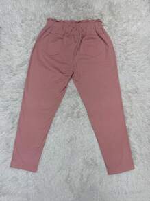 Plus Size Twill Pants With Elastane/RU304 - 粉色 - 查看 3