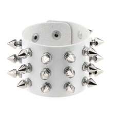 Punk Stuff Spiked Bracelet Wrist Cuffs Studded Leather Bracelet Wristbands Goth Bangle Fashion Jewelry