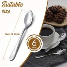 8pcs Mini Coffee Spoon, Demitasse Espresso Spoons, 4.7 Inches Stainless Steel Small Spoons For Dessert Back To School
