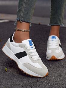 Women High Quality Fashion Casual Retro Thick Sole Sneakers Dual-Color Sole Luxury Platform Shoes Suitable For Students