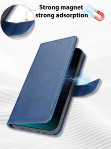 翻盖真皮手机壳+支架+精湛工艺完整手机壳套装，兼容苹果16 Pro Max/三星S24U/红米Note 13 Pro，兼容苹果11/12/13/14/15 Pro Max，兼容三星S24U，兼容OPPO，兼容vivo，兼容红米Note 11/12/13 Pro，国际版，非国内版 - 藍色 - 查看 4