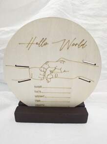 1 件新生儿医院腕带木制工艺纪念礼物，育儿室装饰婴儿淋浴家庭装饰礼物婴儿淋浴复活节礼物适合女孩/男孩 - 彩色 - 查看 9