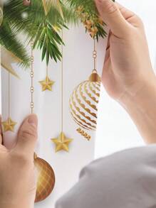 1pc "New Choice Of Holiday Decoration: Christmas Themed Curtain, Adds Warm Ambiance To Your Home!"
