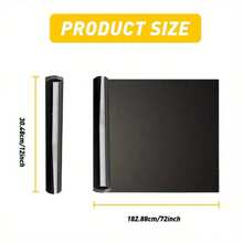 1 Roll 100cm*30cm Matte Black/Yellow Car Headlight Tint Film, Universal Fit