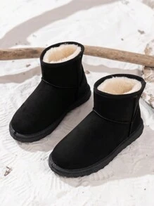 Women'S Mini Platform Boots Ankle Boot Faux Lined Suede Cozy Platform With Memory Foam Insole Winter Boots Indoor & Outdoor Snow Boots - Black - View 4