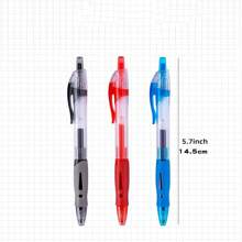 3 buc pixuri neutre cu presă de mare capacitate, roșu, albastru, negru, pix pe bază de apă, papetărie de birou, papetărie pentru studenți, cadou premiu, cadou semestrial și final, cadou de Halloween, Crăciun și cadou de mulțumire