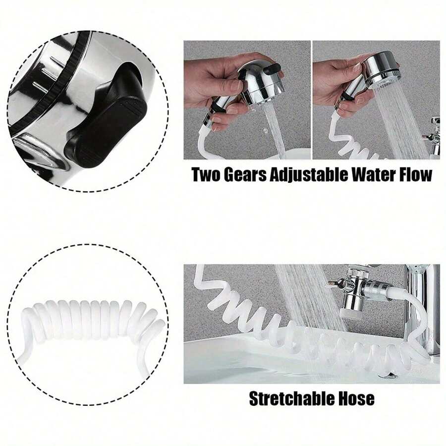 Home Bathroom Sink Faucet Sprayer Water Tap Extension Nozzle Adjustable