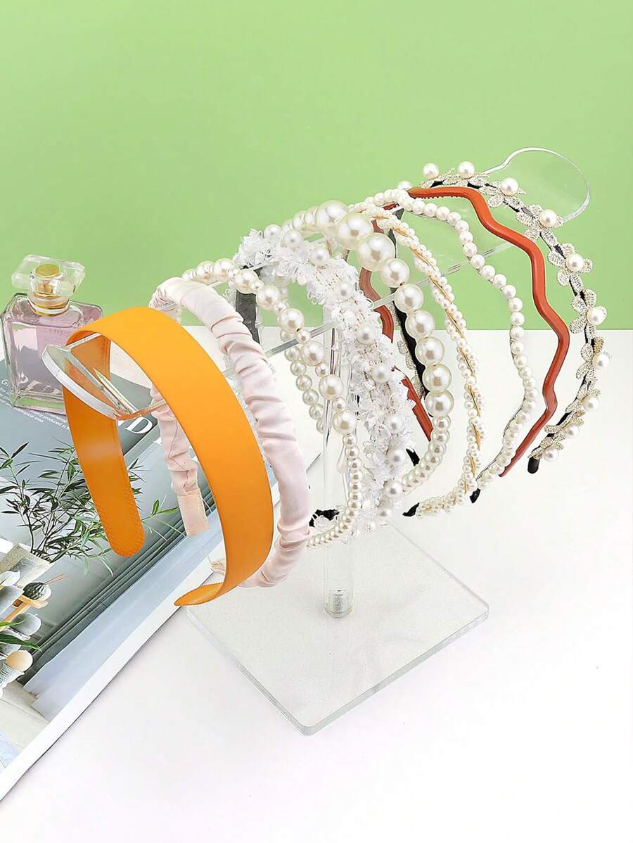 Acrylic Headband/Hair Band Display Stand Valentine Day Back To School - Clear - View 1