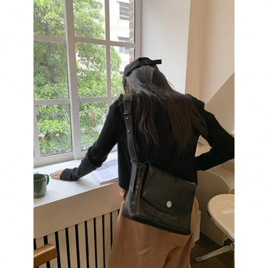 Túi xách Fat Fat Homemade dành cho nữ mùa hè, thiết kế mới, kiểu dáng cổ điển, dung tích lớn, có họa tiết, dùng để đi làm - màu đen - Xem 1