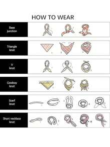 5pcs Assorted Polyester Paisley Bandana, Hiphop Dance/Motorcycle Riding Kerchief - Multicolor - View 6