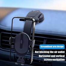 New Multi-Function Suction Cup Car Phone Holder, Dashboard Navigation Mount Bracket - Black - View 7