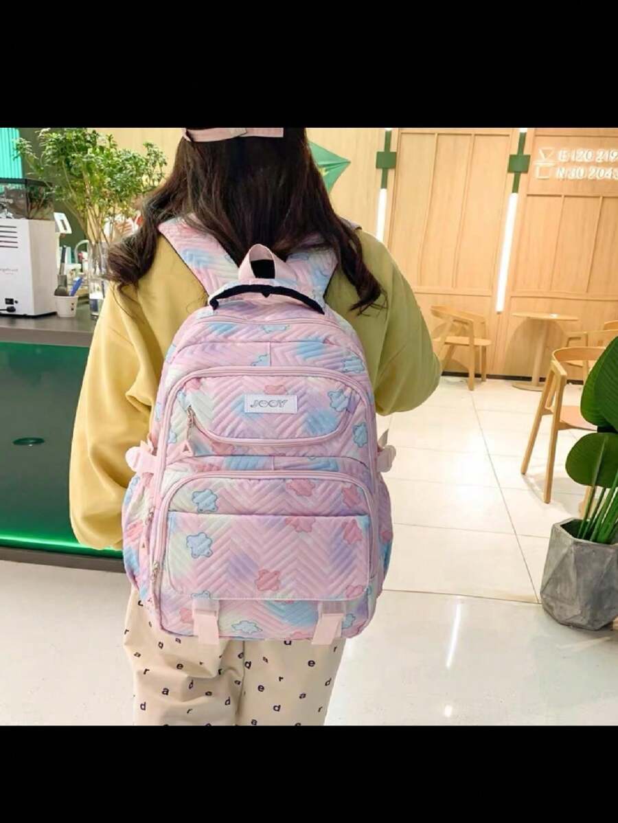 Large Capacity Japanese And Korean Girls High School Student Backpack - 粉色 - 查看 1