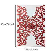 10 tấm thiệp mời lấp lánh tinh tế, thiệp chúc mừng flash được cá nhân hóa cho đồ dùng trang trí tiệc cưới sinh nhật (không có thiệp và ruy băng bên trong), - 10 cái - Xem 3