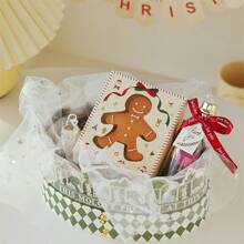 1 pieza Vela de Navidad con forma de hombre de jengibre, vela de estilo fragancia de cera, decoración de habitación, regalo