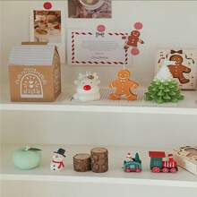 1 pieza Vela de Navidad con forma de hombre de jengibre, vela de estilo fragancia de cera, decoración de habitación, regalo