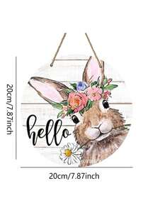 lễ Phục sinh Gỗ Tấm ván Treo Dấu hiệu Với Thỏ & Chào mừng Message , Bán sỉ , Ngày lễ Đồ trang trí , Bối cảnh Treo tranh , Bằng gỗ Thủ công - Nhiều màu-01 - Xem 3