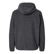 Burnside Polar Fleece Quarter-Zip Hooded Pullover - 100% Polyester - (SA10498) - 深灰色 - 查看 2
