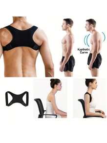 Correttore di postura ComfortFit per uomo e donna - Tutore ortopedico regolabile e traspirante - Supporto senza cuciture per schiena superiore, colonna vertebrale, collo e spalle - Ideale per uso quotidiano, stabilizzazione della clavicola - Promuove una postura sana, previene l'incurvamento, accessori palestra, sport, casa, esercizio, massaggiatore, massaggio