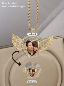 1 قلادة معلقة شخصية مخصصة الصنع مع صورة، قلادة معلقة شخصية للرجال والنساء، قلادة معلقة الوجه كهدية للصديق والصديقة والأم والأب، هدية عيد الحب، تذكارية لمناسبات الأعياد والأفراح وعيد الأب وعيد الميلاد