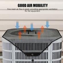 1pc Durable Outdoor Air Conditioning Cover, Waterproof Fabric, Windproof Design, Dust And Cold Air, PVC Mesh Breathable