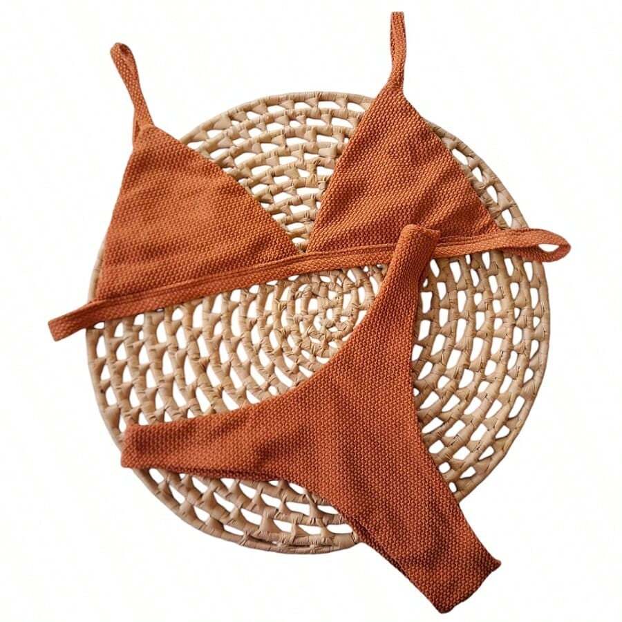 Fixed Bikini With Adjustable Straps + DoubleThong Delta Wing Panties