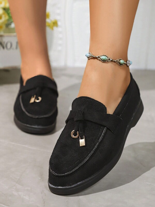 Plus Size Women's Soft Bottom Loafers Moccasin Slip-On Slouchy Shoes Comfort Casual Flat Shoes Versatile