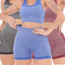 Kit 3 Shorts Women's Shorts Leg Lift Butt High Waist Gym Bermuda Shorts - 彩色 - 查看 1