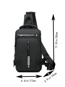 Multi-Functional Chest Bag Male Crossbody Bag Shoulder Bag Small Backpack Backpack Chest Bag Student Bag Halloween Christmas Gifts Winter Christmas Bag For Men Fanny Pack Bum Bag Sling Bag For Men - Black - View 6