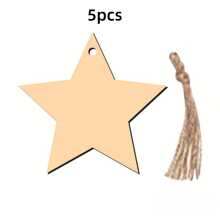 Đồ thủ công bằng gỗ trang trí treo tường Giáng sinh, Đồ trang trí Giáng sinh chưa hoàn thiện tự làm, Những lát gỗ trống có dây thừng cho đồ thủ công tiệc tại nhà, Đồ trang trí bằng gỗ có thể sơn - Nhiều màu - Xem 14