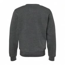 J. America Triblend Fleece Crewneck Sweatshirt - 55% Cotton/39% Polyester - (SA10043) - Màu xám đen - Xem 2