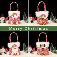 Trang trí Giáng sinh 1 túi quà Giáng sinh, túi quà đêm Giáng sinh, túi kẹo, túi táo Giáng sinh, túi tote đóng gói, trang trí Giáng sinh (4 kiểu được chọn ngẫu nhiên) - Nhiều màu - Xem 4