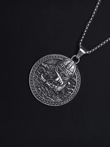 Colgante de collar de Odín vikingo para hombre, estilo escandinavo, amuleto de acero inoxidable, regalo de joyería para mujer, para boda, aniversario, Halloween, Navidad, uso, regalo