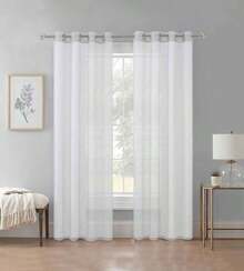 CORTINA VELO TRANSPARENTE - BLANCO - Ver 1