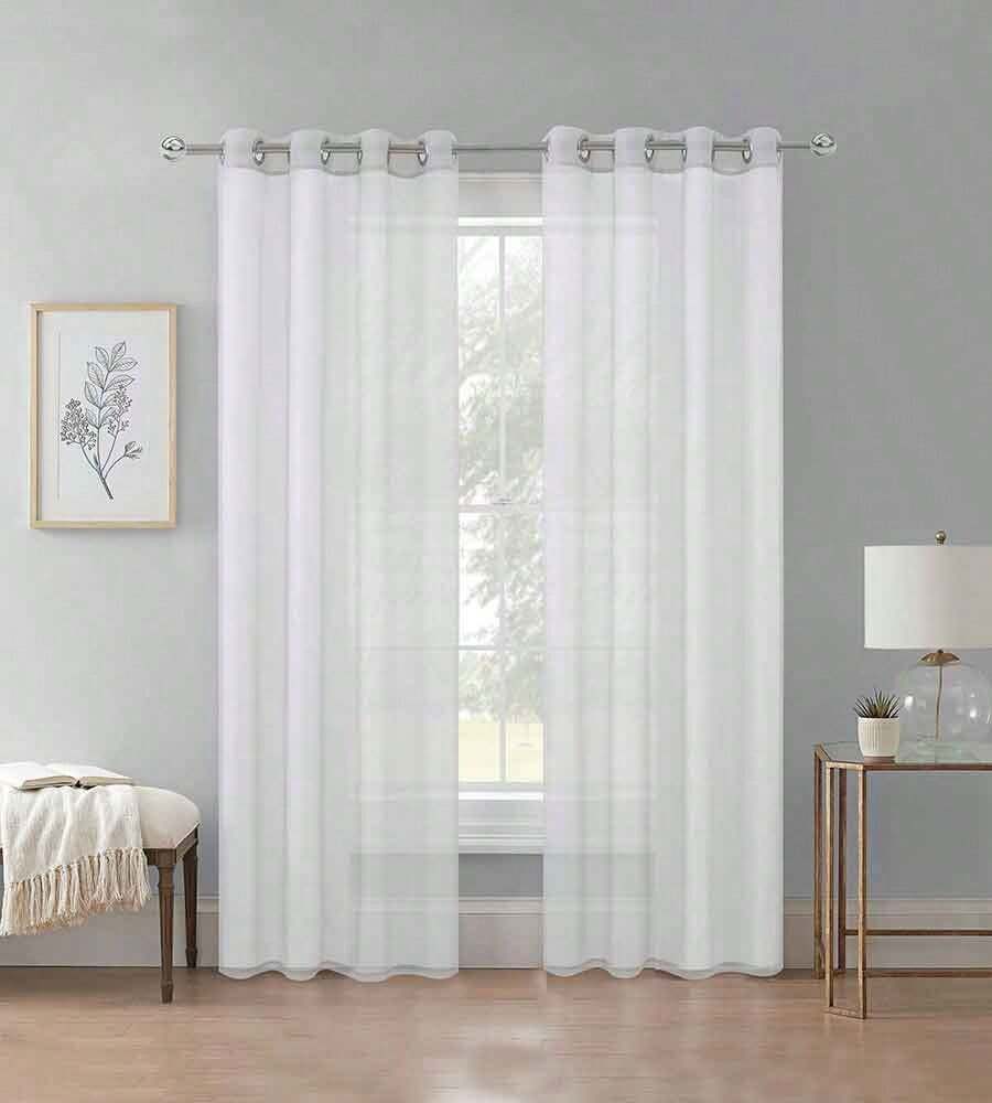 CORTINA VELO TRANSPARENTE - BLANCO - Ver 1