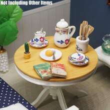 Bộ ấm trà sứ mini 15 món tinh tế | Hoa hồng thanh lịch, pháo hoa, mèo, cánh hoa, chấm bi xanh, hoa và các mẫu thiết kế khác | Đồ trang trí thiết yếu cho năm mới, giáng sinh và nhà búp bê, quà tặng cao cấp, Halloween, đồ trang trí Halloween - Nhiều màu - Xem 8