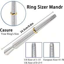 4 szt./zestaw miarka do pierścieni 25 mm gumowy młotek do regulacji pierścieni zestaw narzędzi naprawczych do wyrobu biżuterii pomiar rozmiaru palca