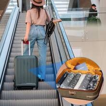 8 件装压缩袋旅行必需品节省空间的袋子手卷式密封真空储物袋衣物收纳袋家居包装袋适用于鞋子化妆品棉被床上用品 - 透明 - 查看 11