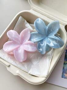 1 件/2 件/3 件大理石染色花卉，珍珠白复古优雅木兰发夹适合编织和盘发，适合日常佩戴、通勤、外出、晚餐、派对、度假、波西米亚风格发夹发夹发夹秋冬花朵发饰女士 - 彩色 - 查看 15