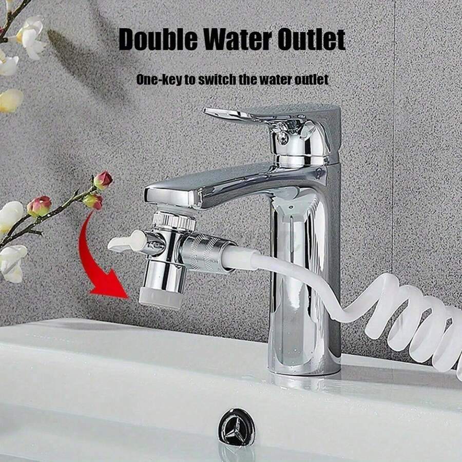 Home Bathroom Sink Faucet Sprayer Water Tap Extension Nozzle Adjustable