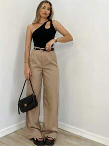 Women Pants - Màu Khaki - Xem 1