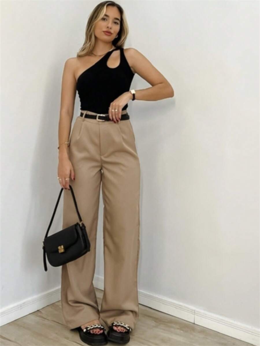 Women Pants - Màu Khaki - Xem 1