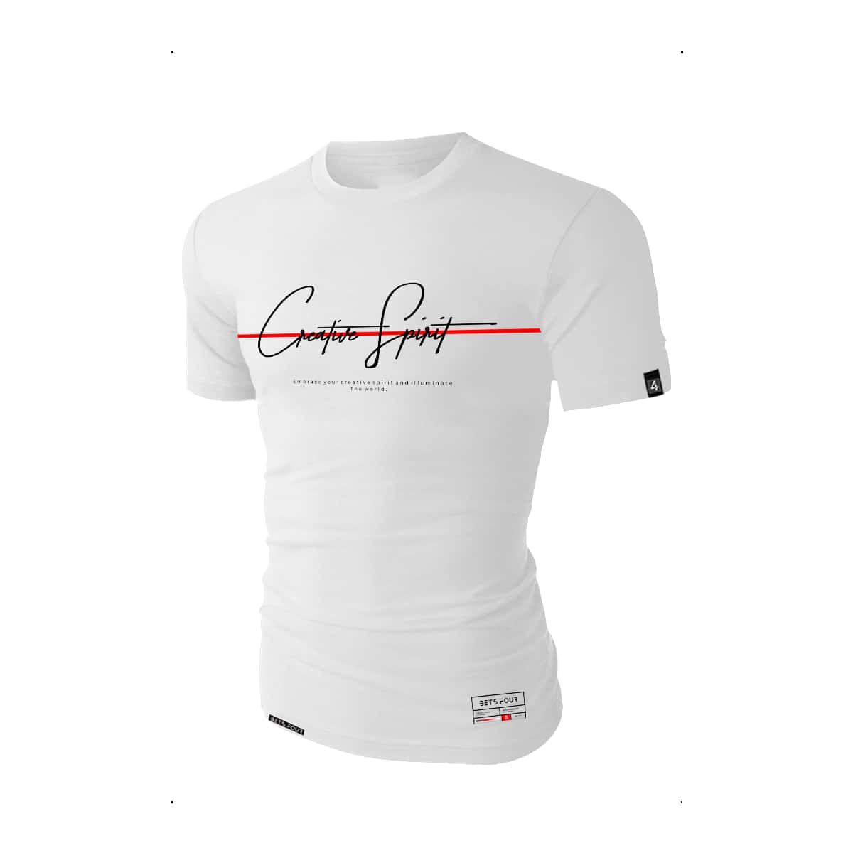 Men's Spirit T Shirt Premium 100% Cotton - 白色 - 查看 1