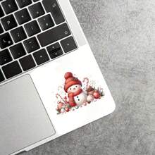 12pcs Christmas Snowman UV DTF Mug Wraps - Waterproof & Scratch Resistant DIY Vinyl Sticker Decals Set 3D Crystal Clear Stickers For Glass Cups And Bottles DIY Coffee Cups And Snow Globes Crafting, 8.2x20cm (3.2"X7.8") - Multicolor - View 7