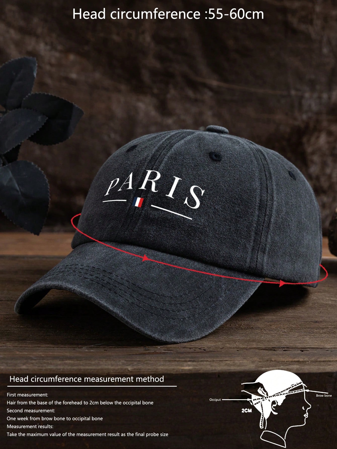 1 قطعة قبعة بيسبول قابلة للتعديل الحجم من قماش ناع...