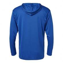 Badger B-Core Hooded Long Sleeve T-Shirt - 100% Polyester - (SA4125) - 寶藍色 - 查看 2
