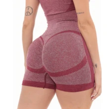 Kit 3 Shorts Women's Shorts Leg Lift Butt High Waist Gym Bermuda Shorts - 彩色 - 查看 2