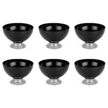 Kit Game Set 6 Dessert Cups Ice Cream Açaí 380ml Colorful Bright Colors Plastic Acrylic Kitchen - 黑色 - 查看 1