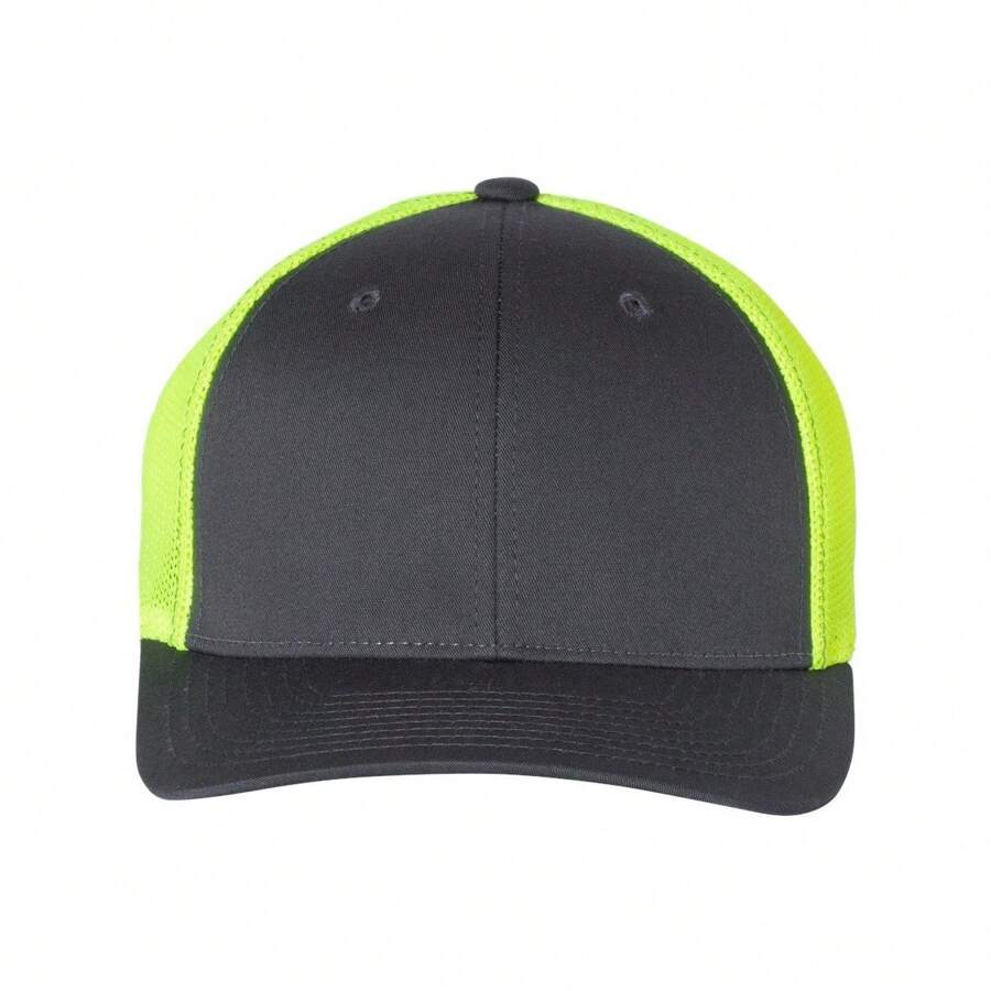 Fitted Trucker With R-Flex Cap (Charcoal/ Neon Yellow) - 黃色 - 查看 1